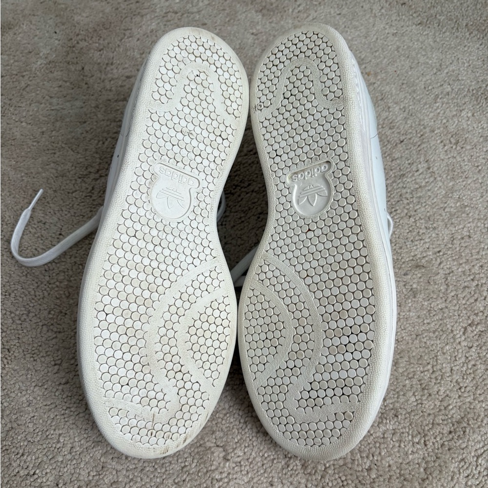 Adidas Stan Smith White and PrimeGreen Sneakers Men’s Size 8.5 - Picture 6 of 8